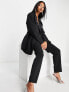 ASOS DESIGN tux belted blazer in black