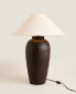 Ceramic linen table lamp