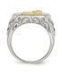 ფოტო #2 პროდუქტის Stainless Steel Yellow IP-plated Sterling Silver Eagle Ring