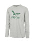 Фото #3 товара Men's Gray Distressed Philadelphia Eagles Premier Franklin Long Sleeve T-shirt