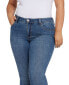 Фото #4 товара Plus Size Mid Rise Flap Pocket Bootcut Jeans