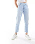 Фото #3 товара Stradivarius mom jean in light blue wash