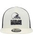 Men's Cream, Black Cleveland Browns Chrome Collection 9FIFTY Trucker Snapback Hat