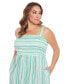 ფოტო #4 პროდუქტის Plus Size Striped Maxi Dress