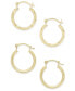 Фото #1 товара Серьги Macy's Round Hoop Gold