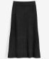 Women's Cashmere A-Line Shaker Midi Skirt, Created for Macy's Черный, XS - фото #4