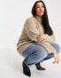 Фото #8 товара Pieces Curve longline roll neck jumper in dark camel