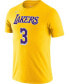 Фото #3 товара Men's Anthony Davis Gold Los Angeles Lakers Diamond Icon Name Number T-shirt