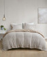 Фото #1 товара Одеяло Clean Spaces mara с вафельным плетением 3-х предметный набор на душевую комнату, Король/Калифорния Кинг