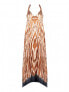 Фото #4 товара Платье макси Pinko "Parlami" - длинное, с подкладкой, с V-образным вырезом, с глубоким вырезом на спине.