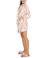 Фото #2 товара Women's Marble Luxe Fleece Plush Pom Pom Robe