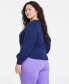 Plus Size Pointelle-Rib Long-Sleeve Top, Created for Macy's