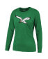 ფოტო #3 პროდუქტის Women's Saquon Barkley Kelly Green Philadelphia Eagles Name Number Long Sleeve T-Shirt