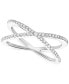 ფოტო #2 პროდუქტის Diamond Crossover Ring in 10k White or Yellow Gold (1/4 ct. t.w.), Created for Macy's