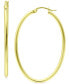 ფოტო #2 პროდუქტის Medium Oval Skinny Hoop Earrings in 18K Gold-Plated Sterling Silver, or Sterling Silver, 1-5/8", Created for Macy's
