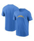 Фото #2 товара Men's Powder Blue Los Angeles Chargers Primary Logo T-shirt