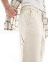 Фото #5 товара Abercrombie & Fitch workwear baggy fit canvas trousers in beige