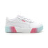 Фото #1 товара Puma Carina 2.0 Fade Ac Lace Up Toddler Girls White Sneakers Casual Shoes 39047