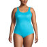 Фото #5 товара Plus Size Scoop Neck Soft Cup Tugless Sporty One Piece Swimsuit