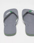 Havaianas Brasil Logo flip flops in grey