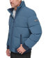 ფოტო #3 პროდუქტის Men's Sideling Stretch Crinkle Down Color Block Bomber Jacket