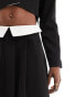 Extro & Vert pleated mini skirt in black co-ord