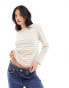 Фото #1 товара & Other Stories long sleeve top in multi colour stripes