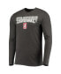 Men's Cardinal, Heathered Charcoal Distressed Stanford Cardinal Meter Long Sleeve T-shirt and Pants Sleep Set