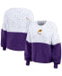 ფოტო #1 პროდუქტის Women's White, Purple Phoenix Suns Color-Block Pullover Sweater