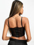 Фото #5 товара ASOS DESIGN cami lace longline corset top in black