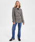 ფოტო #4 პროდუქტის Juniors' Double-Breasted Long-Sleeve Peacoat, Created for Macy's