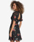 Фото #2 товара Women's Embroidered Chiffon Back-Cutout Dress