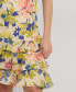 Women's Floral Georgette Drop-Waist Dress