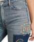 ფოტო #5 პროდუქტის Women's Mid-Rise Patchwork-Detail Jeans