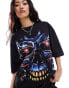 ASOS DESIGN unisex oversized license tee in black with Terminator graphic prints