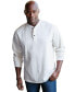 ფოტო #3 პროდუქტის Big & Tall by KingSize Easy-Care Ribbed Knit Henley