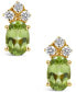 ფოტო #15 პროდუქტის Amethyst (7/8 ct. t.w.) and Diamond (1/8 ct. t.w.) Stud Earrings in 14K Yellow Gold