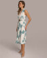 ფოტო #4 პროდუქტის Women's Printed Waist-Wrap Midi Dress