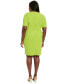 ფოტო #2 პროდუქტის Plus Size Button-Trim Sheath Dress