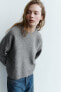 Plain soft knit sweater