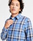 Фото #3 товара Men's Diego Plaid Long-Sleeve Shirt, Created for Macy's