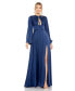 Фото #1 товара Women's Charmeuse Soft Tie Keyhole Bell Sleeve Gown