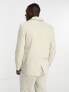 Фото #2 товара Only & Sons double breasted suit jacket in beige