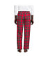 Men's Tall High Pile Fleece Lined Flannel Pajama Pant
