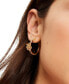 ფოტო #3 პროდუქტის Gold-Tone Fleurette Small Hoop Earrings, 1"