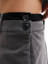 Bershka tailored skort in charcoal grey