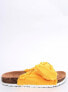 Фото #6 товара Женские плетеные кожаные сандалии на пробке, желтые, BG60P