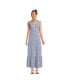 Фото #7 товара Women's Tall Cotton Modal Square Neck Tiered Maxi Dress