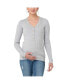 Фото #1 товара Maternity Ripe Zoe Button Up Nursing Knit Top Silver Marle