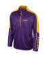 Фото #1 товара Men's Purple LSU Tigers Marled Half-Zip Jacket
